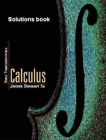 Solucionario Stewart's Calculus Early Trancendentals Fifth Edition